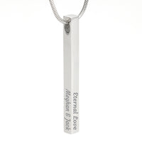 Load image into Gallery viewer, 4‑Sided Personalized Bar Necklace for Mom – Kids’ Names Necklace – Engraved Mother’s Day Gift
