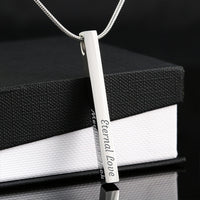 Load image into Gallery viewer, 4‑Sided Personalized Bar Necklace for Mom – Kids’ Names Necklace – Engraved Mother’s Day Gift

