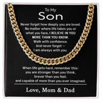 Load image into Gallery viewer, Son Gifts from Mom and Dad - To My Son Necklace
