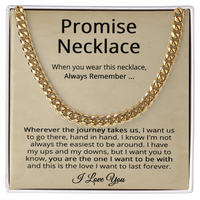 Load image into Gallery viewer, Promise Necklace for Him Stainless Steel - Always Remember Cuban Link Chain Necklace for Men
