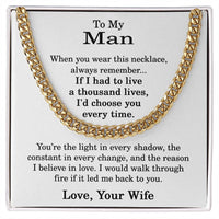 Load image into Gallery viewer, To My Man Necklace with Box - Gift for Husband from Wife - Christmas Gifts for Husband
