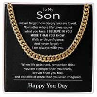 Load image into Gallery viewer, Birthday Jewelry for Son - To My Son Necklace

