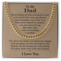 Load image into Gallery viewer, To My Dad Necklace - Stainless Steel Cuban Link Chain for Dad
