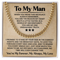 Load image into Gallery viewer, To My Man Necklace with Box - Promise Necklace for Men
