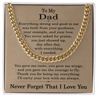Load image into Gallery viewer, Cuban Link Chain for Dad, To My Dad Necklace
