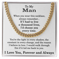 Load image into Gallery viewer, To My Man Gifts - Necklace for Husband from Wife - Gift Ideas for Boyfriend - To My Man Jewelry
