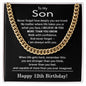 12th Birthday Gifts for Son - To My Son Necklace