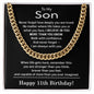 11th Birthday Gifts for Son - To My Son Necklace