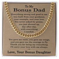 Load image into Gallery viewer, Bonus Dad Gifts from Daughter, to My Bonus Dad Necklace
