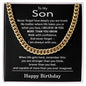 Birthday Gifts for Son - To My Son Necklace Stainless Steel Cuban Link Chain