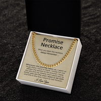 Load image into Gallery viewer, Promise Necklace for Him Stainless Steel - Always Remember Cuban Link Chain Necklace for Men

