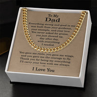 Load image into Gallery viewer, To My Dad Necklace - Stainless Steel Cuban Link Chain for Dad
