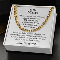 Load image into Gallery viewer, To My Man Necklace with Box - Gift for Husband from Wife - Christmas Gifts for Husband
