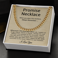 Load image into Gallery viewer, Promise Necklace for Him Stainless Steel - Always Remember Cuban Link Chain Necklace for Men
