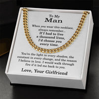 Load image into Gallery viewer, To My Man Necklace for Boyfriend, Birthday Gift for Boyfriend from Girlfriend
