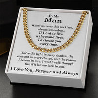 Load image into Gallery viewer, To My Man Gifts - Necklace for Husband from Wife - Gift Ideas for Boyfriend - To My Man Jewelry
