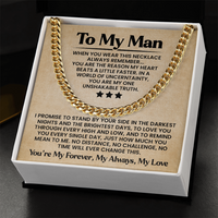 Load image into Gallery viewer, To My Man Necklace with Box - Promise Necklace for Men
