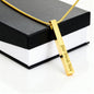 4‑Sided Personalized Bar Necklace for Mom – Kids’ Names Necklace – Engraved Mother’s Day Gift