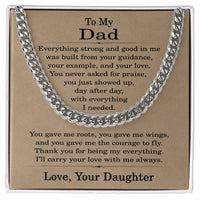 Load image into Gallery viewer, To My Dad Necklace from Daughter, Dad Gift from Daughter, Fathers Day Gifts from Daughter
