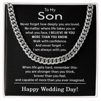 Load image into Gallery viewer, To My Son on His Wedding Day Gift

