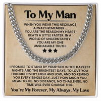 Load image into Gallery viewer, To My Man Necklace with Box - Promise Necklace for Men

