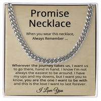 Load image into Gallery viewer, Promise Necklace for Him Stainless Steel - Always Remember Cuban Link Chain Necklace for Men
