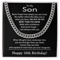 15th Birthday Gifts for Son - To My Son Necklace