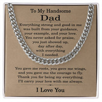 Load image into Gallery viewer, To My Handsome Dad Necklace, Fathers Day Gift from Son and Daughter, Christmas Gifts for Dad
