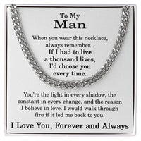 Load image into Gallery viewer, To My Man Gifts - Necklace for Husband from Wife - Gift Ideas for Boyfriend - To My Man Jewelry
