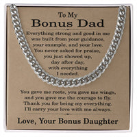 Load image into Gallery viewer, Bonus Dad Gifts from Daughter, to My Bonus Dad Necklace
