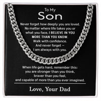 Load image into Gallery viewer, Son Gifts from Dad - To My Son Necklace from Dad
