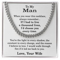 Load image into Gallery viewer, To My Man Necklace with Box - Gift for Husband from Wife - Christmas Gifts for Husband
