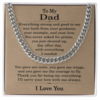 Load image into Gallery viewer, To My Dad Necklace - Stainless Steel Cuban Link Chain for Dad
