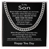 Load image into Gallery viewer, Birthday Jewelry for Son - To My Son Necklace
