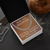 Load image into Gallery viewer, Cuban Link Chain for Dad, To Dad Necklace from Daughter, Dad Daughter Gift, The Love Between Dad and Daughter is Forever ShineOn Fulfillment
