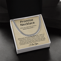 Load image into Gallery viewer, Promise Necklace for Him Stainless Steel - Always Remember Cuban Link Chain Necklace for Men
