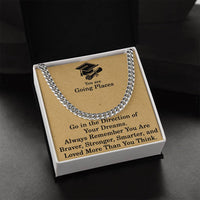 Load image into Gallery viewer, Graduation Gifts for Him Gradation Necklace for Men Class of 2025 Gift You Are Going Places Cuban Link Chain Gifts for Graduates ShineOn Fulfillment
