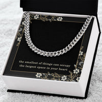 Load image into Gallery viewer, Soon to Be Dad Necklace Expecting Father Gift Christmas Gift Fathers Day Birthday The Smallest of Things Can Occupy the Largest Space in Your Heart Cuban Link Chain ShineOn Fulfillment
