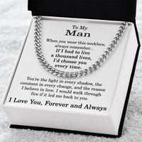 Load image into Gallery viewer, To My Man Gifts - Necklace for Husband from Wife - Gift Ideas for Boyfriend - To My Man Jewelry
