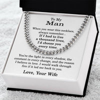 Load image into Gallery viewer, To My Man Necklace with Box - Gift for Husband from Wife - Christmas Gifts for Husband
