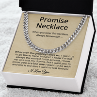 Load image into Gallery viewer, Promise Necklace for Him Stainless Steel - Always Remember Cuban Link Chain Necklace for Men
