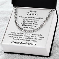 Load image into Gallery viewer, Anniversary Jewelry for Men - To My Man Necklace
