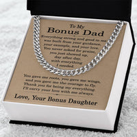 Load image into Gallery viewer, Bonus Dad Gifts from Daughter, to My Bonus Dad Necklace
