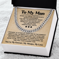 Load image into Gallery viewer, To My Man Necklace with Box - Promise Necklace for Men

