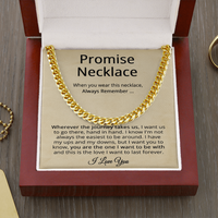 Load image into Gallery viewer, Promise Necklace for Him Stainless Steel - Always Remember Cuban Link Chain Necklace for Men
