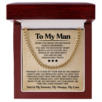 Load image into Gallery viewer, To My Man Necklace with Box - Promise Necklace for Men
