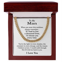 Load image into Gallery viewer, To My Man Necklace for Him - Boyfriend Gifts for Him
