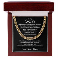 Load image into Gallery viewer, Son Gifts from Mom - To My Son Necklace from Mom
