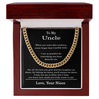 Load image into Gallery viewer, Uncle Gifts from Niece - To My Uncle Necklace from Niece - Custom Cuban Link Chain for Him
