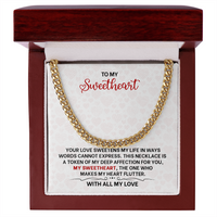 Load image into Gallery viewer, Cuban Link Chain for Husband, Anniversary Jewelry for Men, To My Sweetheart Necklace
